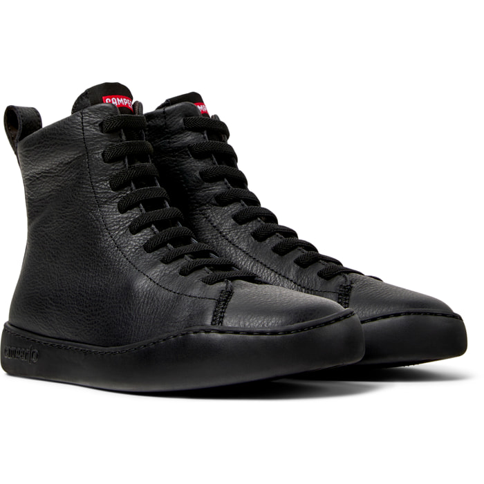 Sneaker-Bootie - CAMPER Peu Touring - Negro - Cuero liso