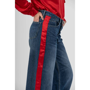 Kocca - Pantaloni in denim con banda laterale Donna