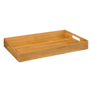 Lot de 2 plateaux de service bambou