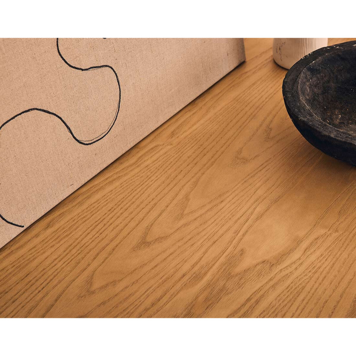 Milazzo - buffet bas - bois plaqué chêne et cannage - 4 portes - 176 cm - Bois