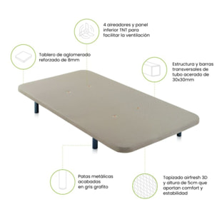 Base tapizada Air 3D - Con patas