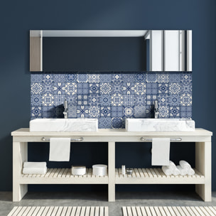 Stickers muraux - Sticker Mural Carrelage adhésif Cuisine Salle de Bain - 9 STICKERS CARREAUX DE CIMENT AZULEJOS SOPHIA