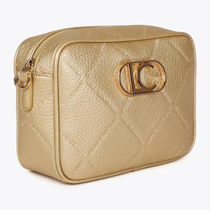 Borsa a tracolla Monogramma rombi Logo Ovale Effetto Pelle