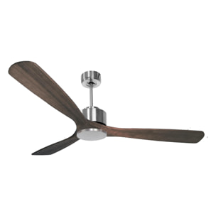 Ventilateur de plafond Réversible  Thermostat Wifi Moteur à courant continu Toits en pente Télécommande Hypersilence Mémoire Shopify Vendible (AUTOMATIQUE) 40   W argent
