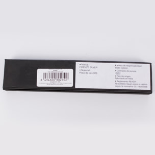 FIRENZE SILVER. AquaStel Collar Plata de Ley 925. Estrella contorneada y dos estrellas laminadas.Motivo forma de corazón junto al cierre. Baño galvanizado oro rosa 24K.