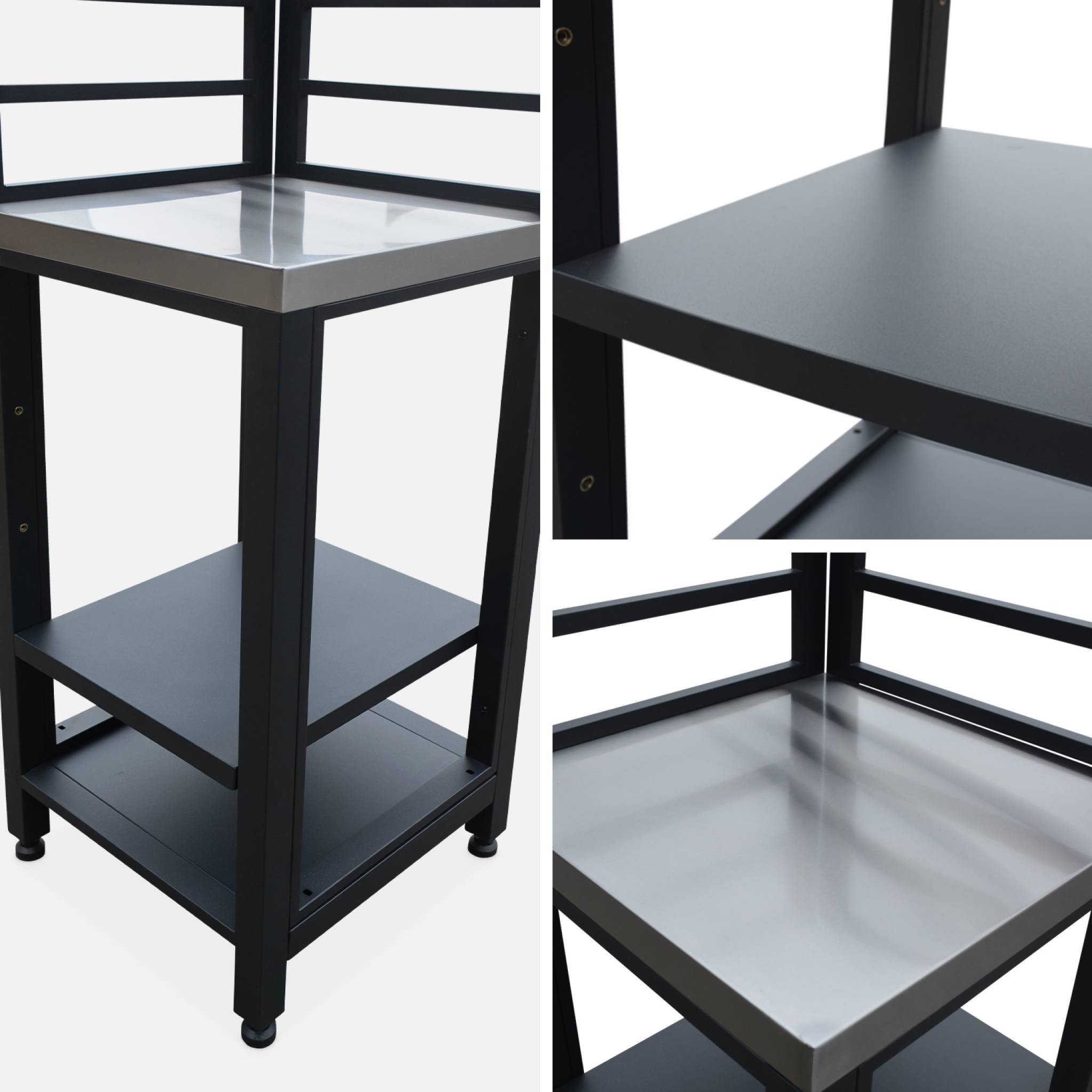 Cuisine extérieure acier 2 étagères L48,5 cm GRIMAUD