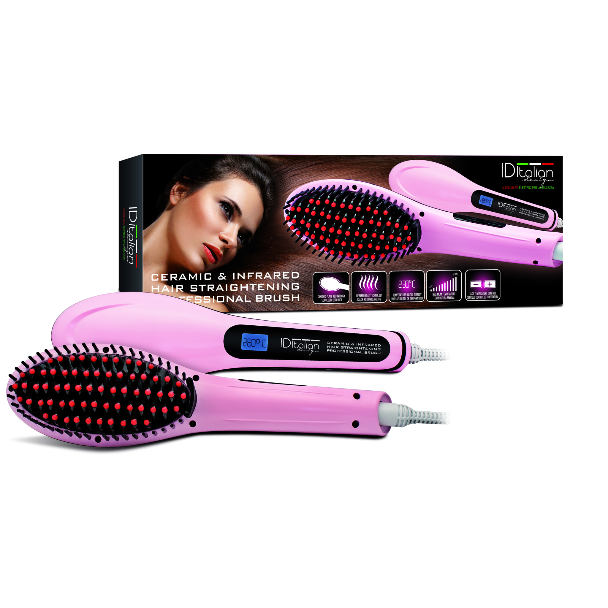 Cepillo alisador - Rosa - 29/50W