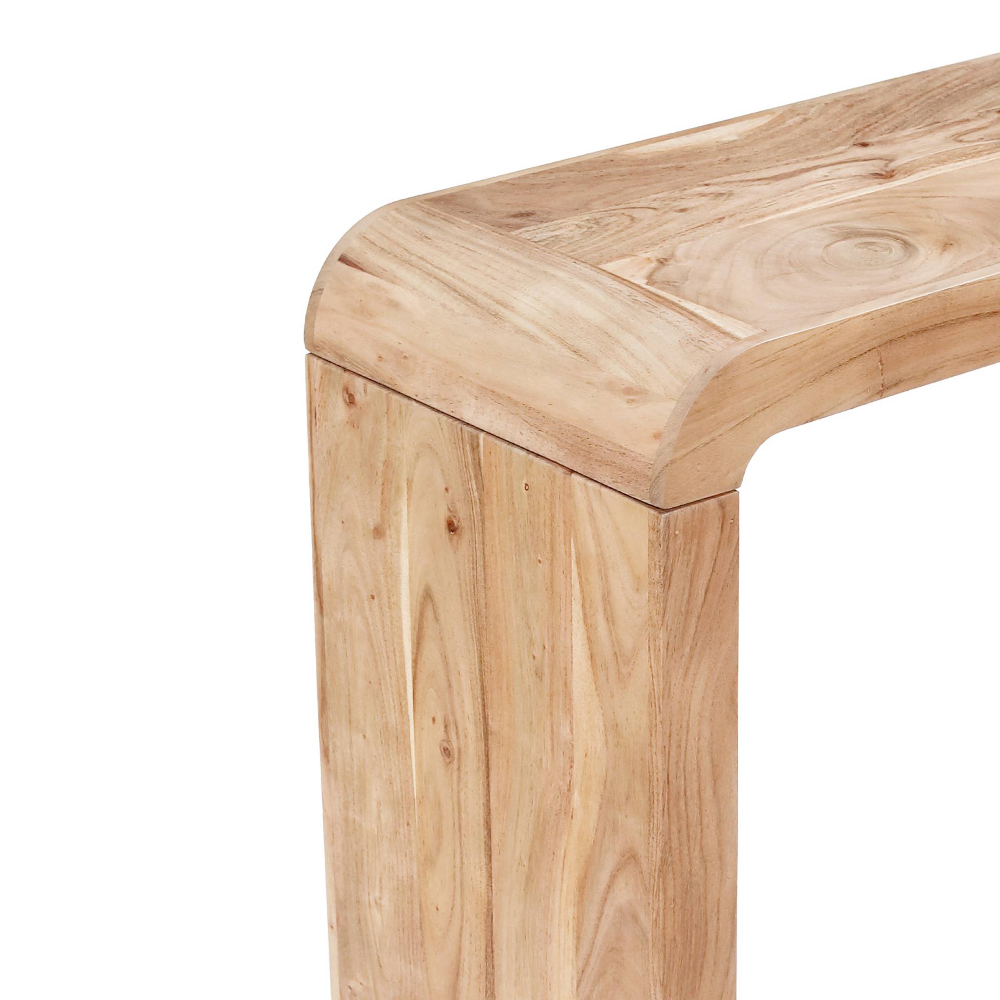 Console exotique bois d'acacia 120 cm naturel - Dana