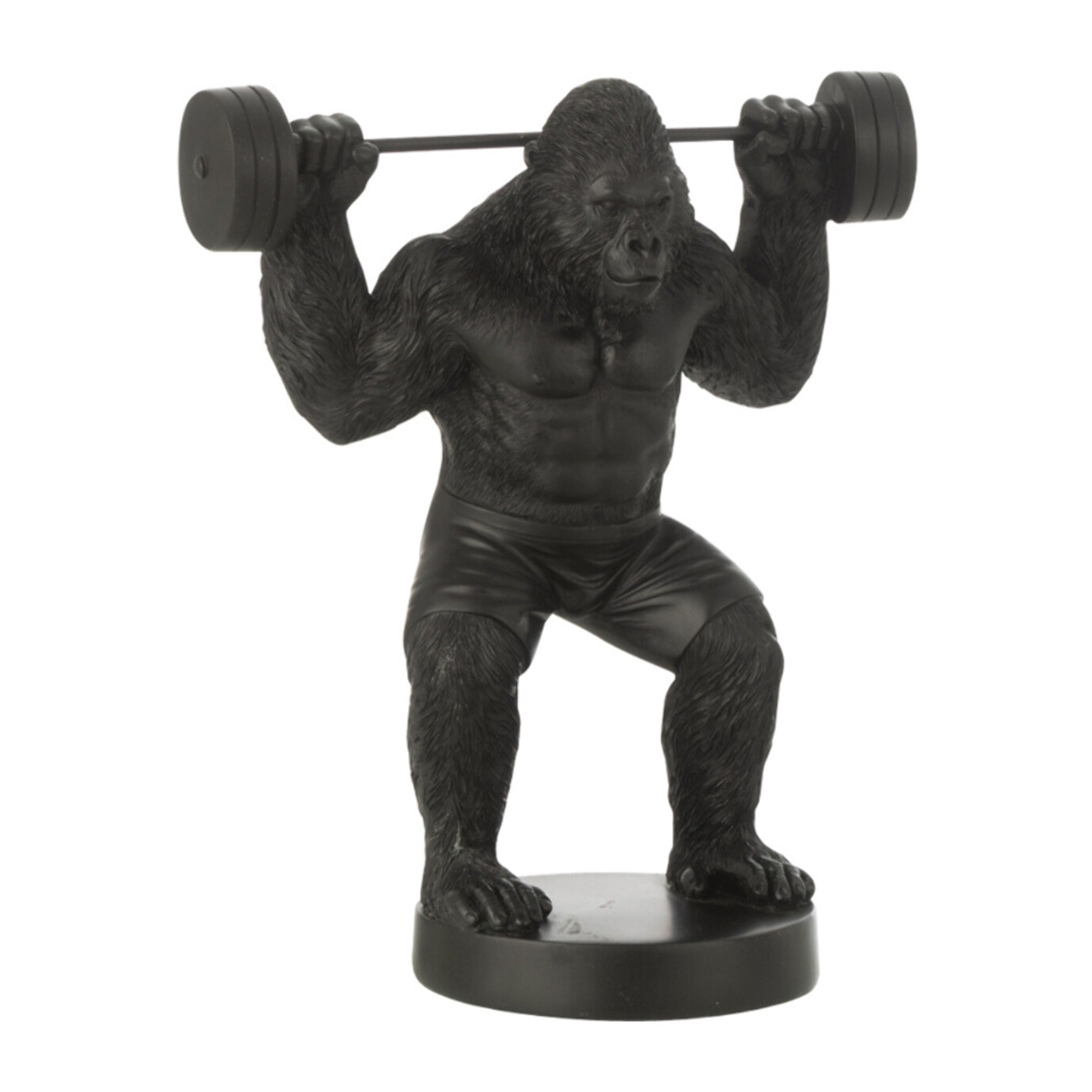 J-Line Gorille Haltérophilie - polyrésine - noir - small