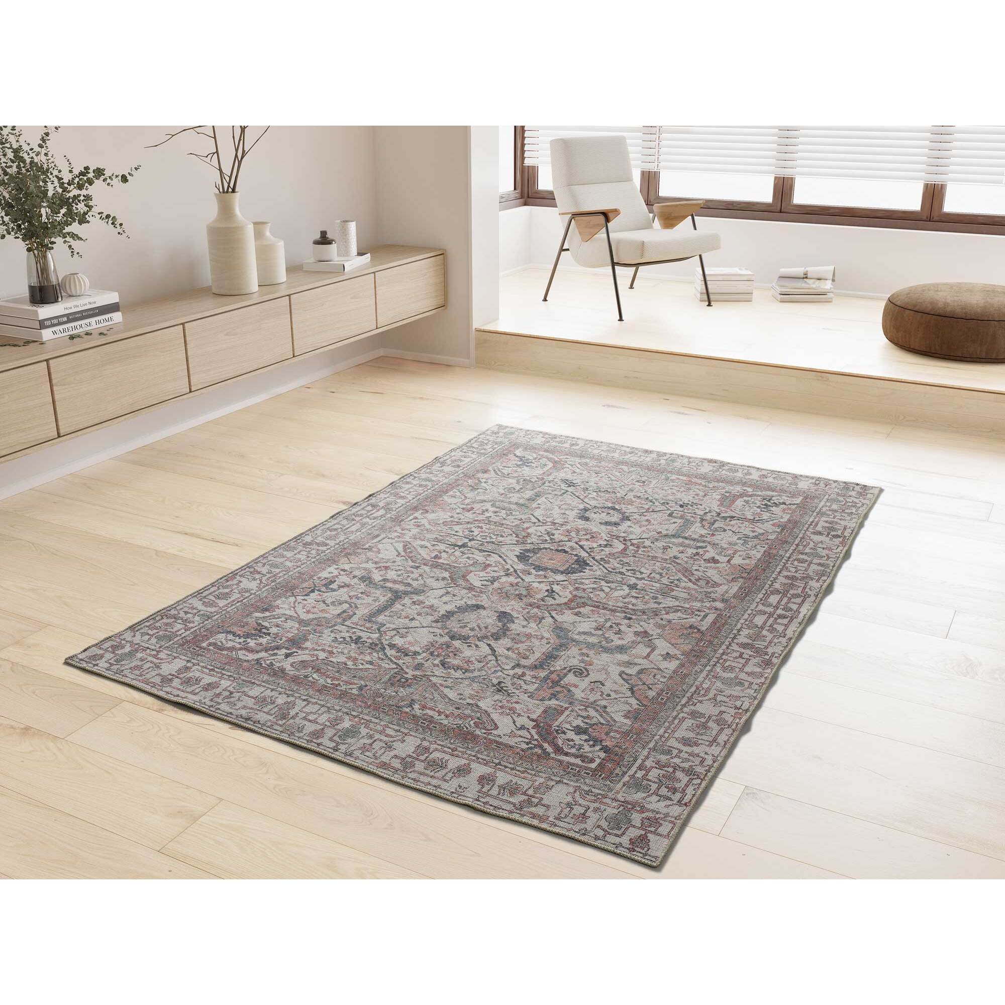 MANDALA Alfombra Ã©tnica en estilo vintage terra, varias medidas disponibles.