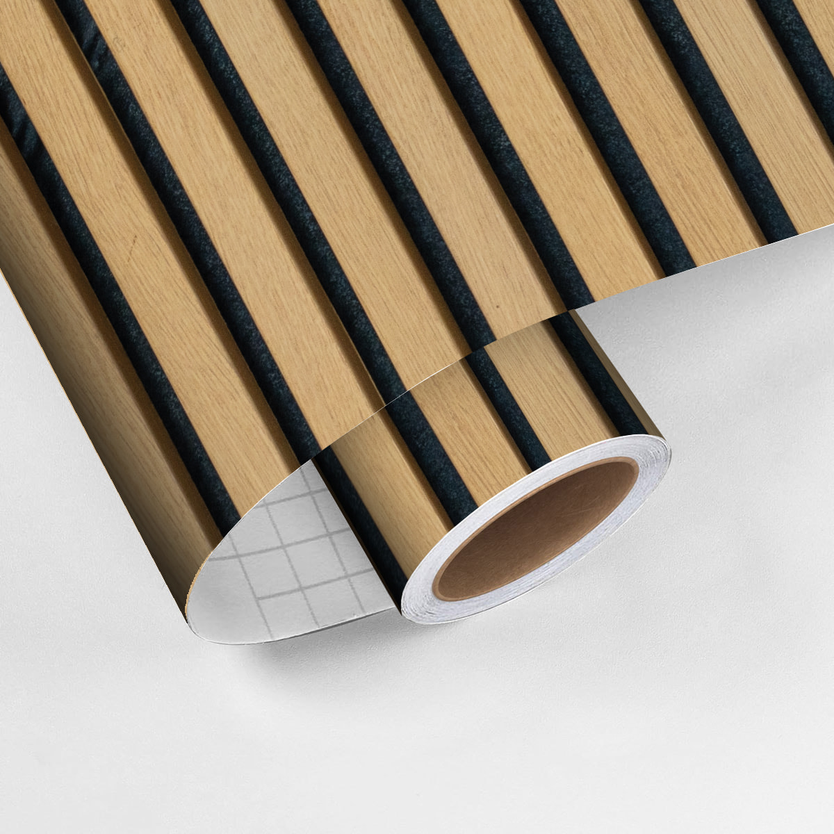 Sticker crédence adhésive - PANNEAU DE BOIS ET NOIR - 60x200cm