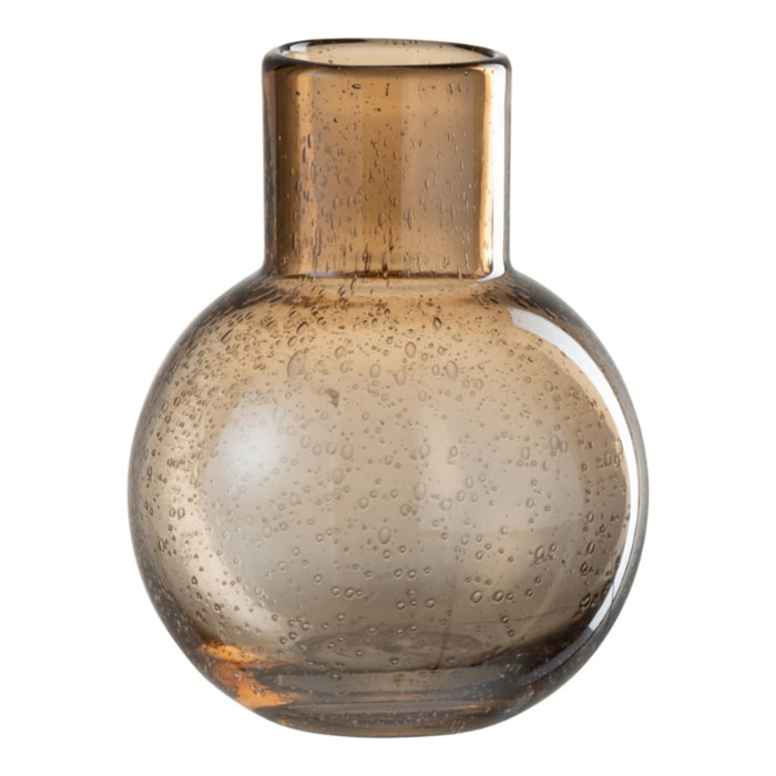 J-Line vase Boule Goulot - verre - ambre - small - Ø 14.5 cm