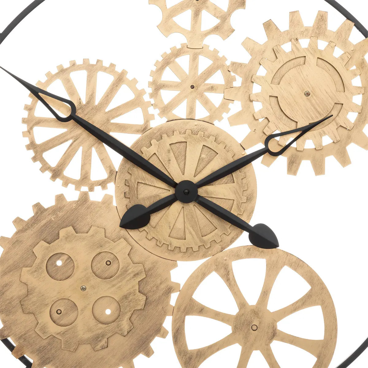 Horloge "Isae" - métal - doré - D90 cm