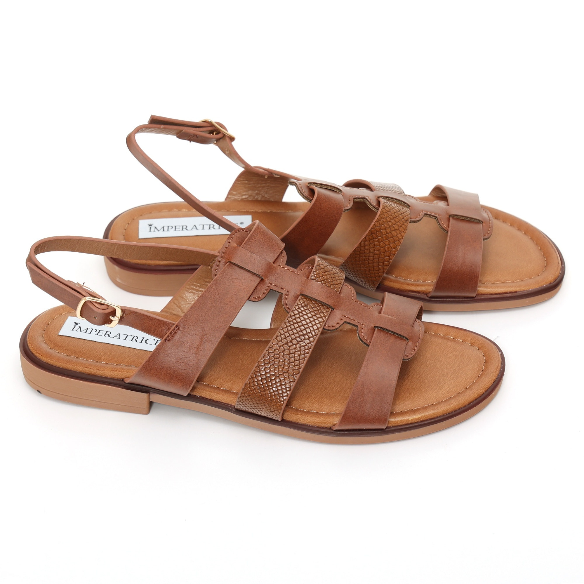 Sandali bassi in simil pelle