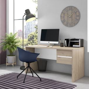 Bureau 2 tiroirs effet bois - JESS