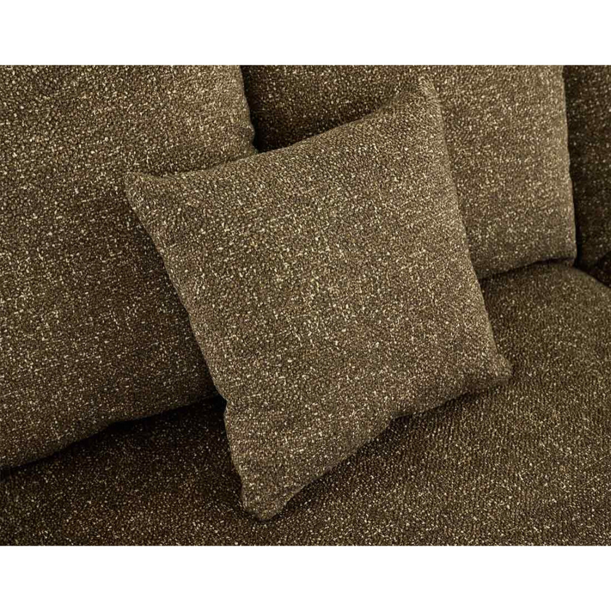 Spice - canapé d'angle réversible 4 places convertible avec coffre en tissu moucheté - Vert