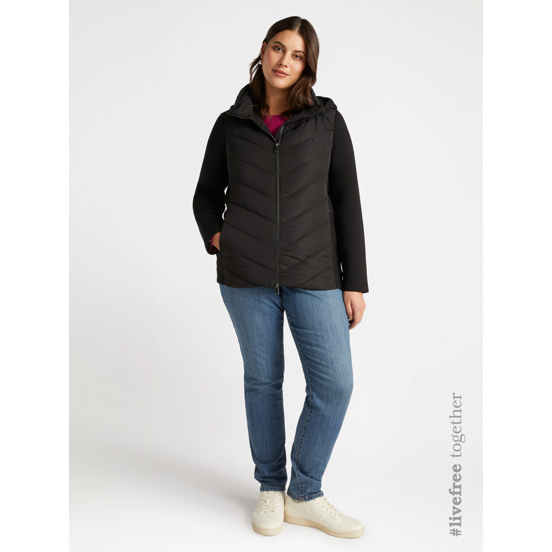 Fiorella Rubino - Chaqueta de plumón ligera con acolchado Sorona® Aura - Negro