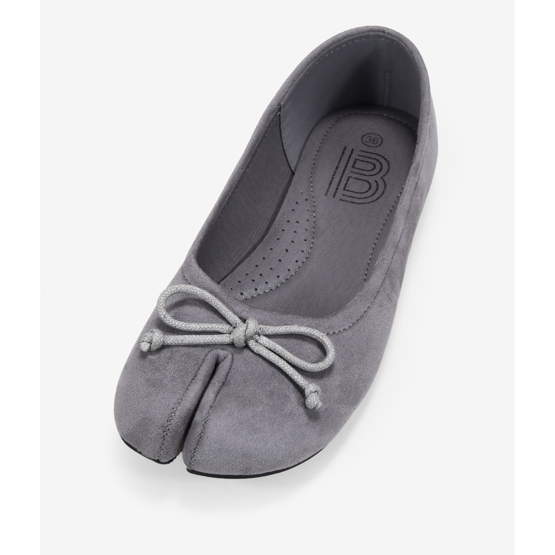Bailarinas tabi grises con lacito