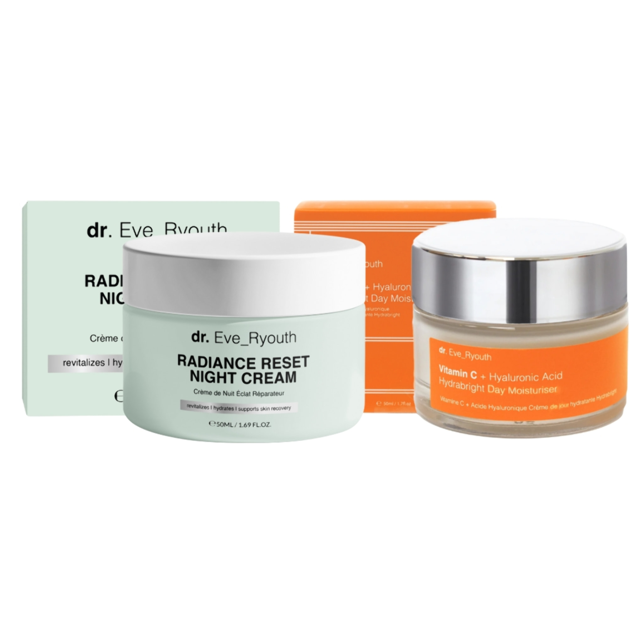 Crema de noche Radiance Reset + Hidratante de día Hydrabright