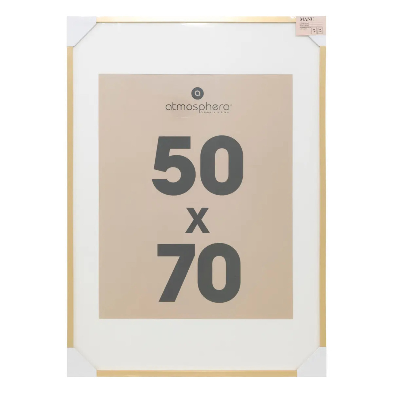 Cadre photo "Manu" doré 50x70cm