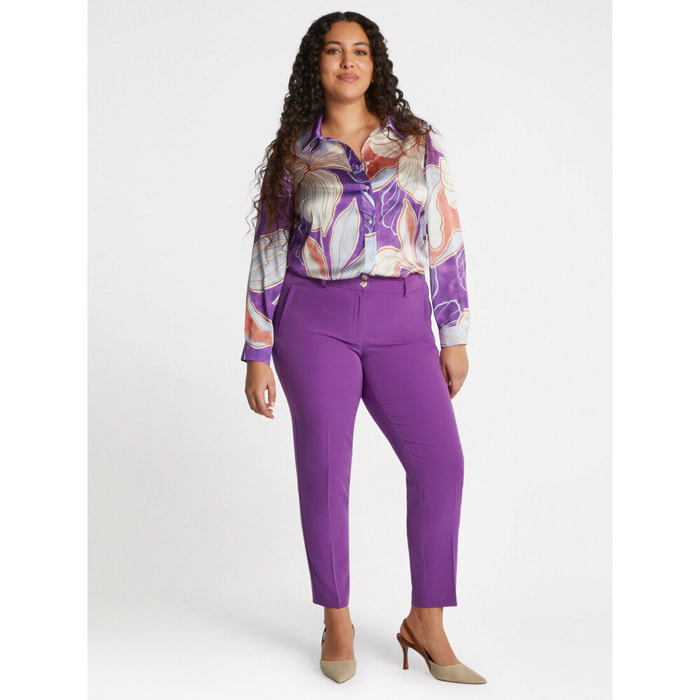 Fiorella Rubino - Camisa floral - Violeta