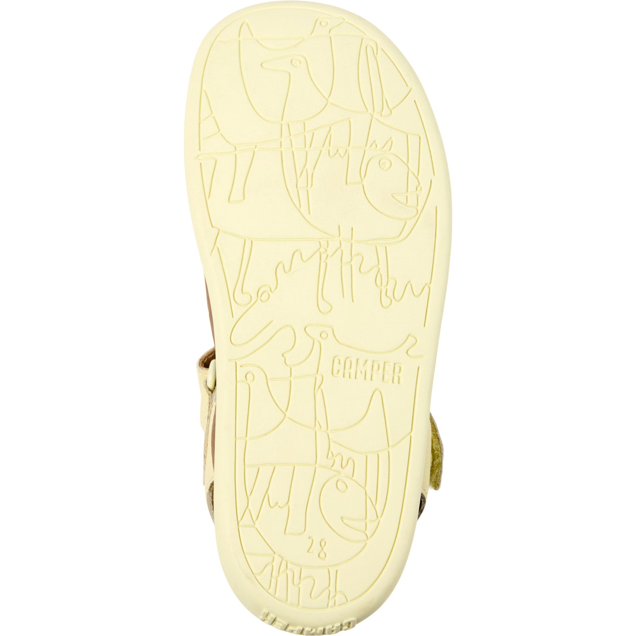 Sandalias - CAMPER Bicho - Amarillo - Cuero liso