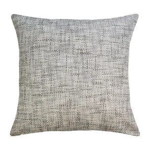 Housse de coussin polyester jeu d'unis beige Tweed naturel