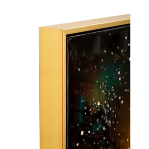 STAMPA DECORATA SU TELA LACCATA C/CORNICE 
PEACOCK CM 70X4
X100