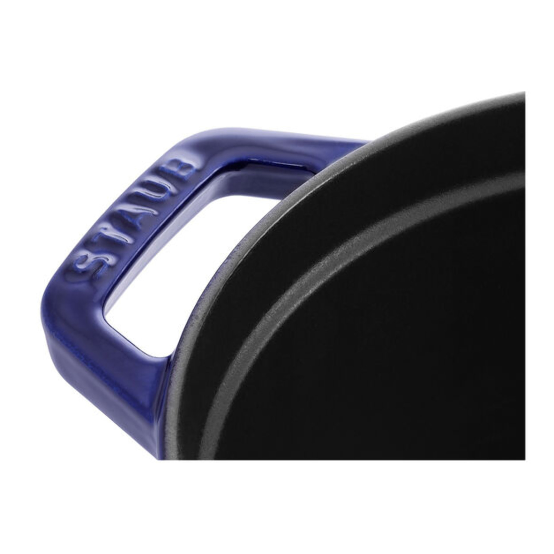Cocotte 27 cm, Ovale, Bleu intense, Fonte