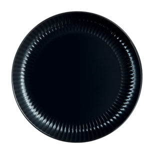 6 platos llanos negros 25 cm Cottage - Luminarc