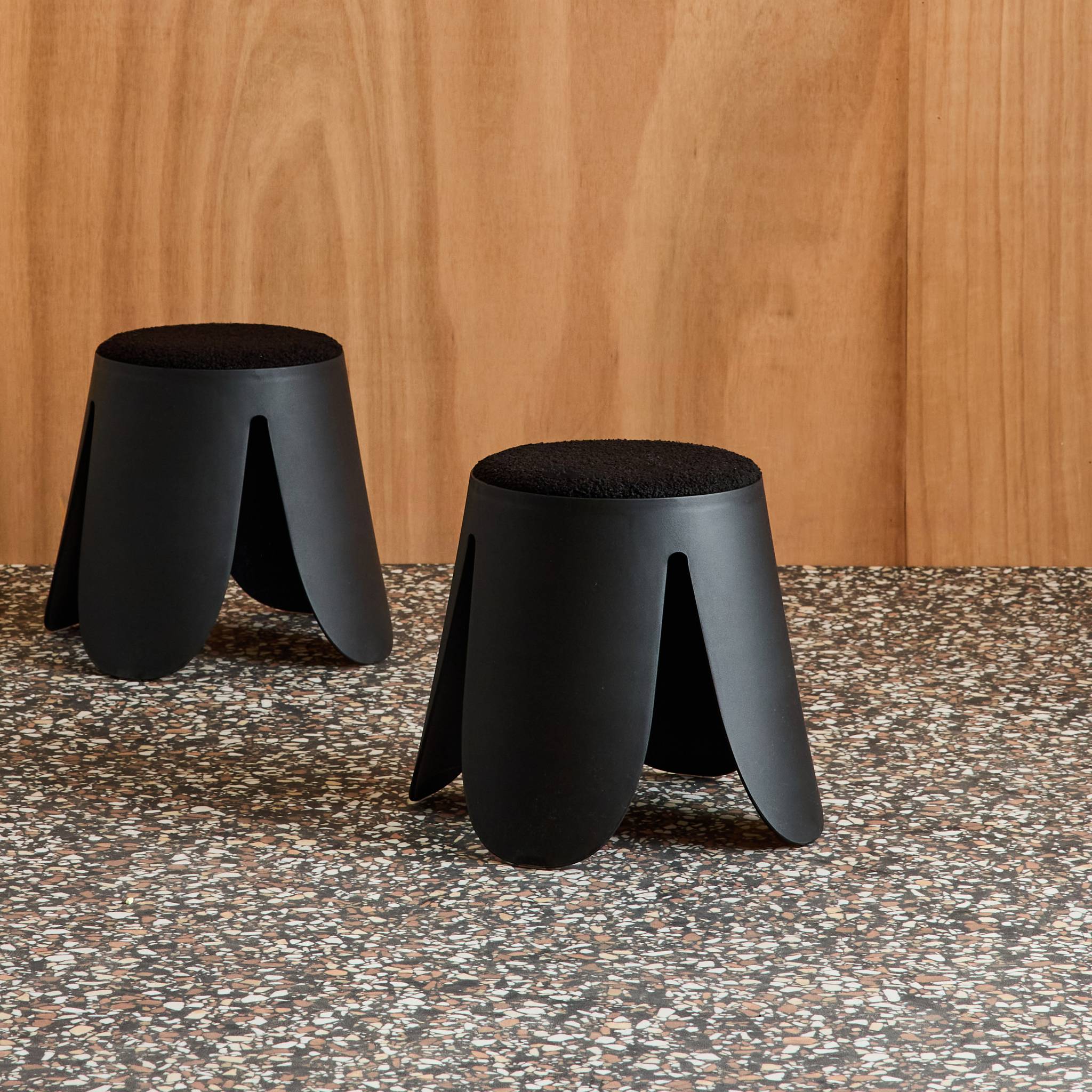 Tabouret empilable enfant bouclette texturée (lot de 2) NIKI KIDS