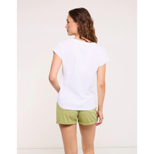 Camiseta Manga Corta Blanco - Mostang