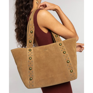 Bolso grande de piel tipo shopper de mujer