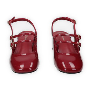Décolleté sling back Donna Tata Italia Rosso