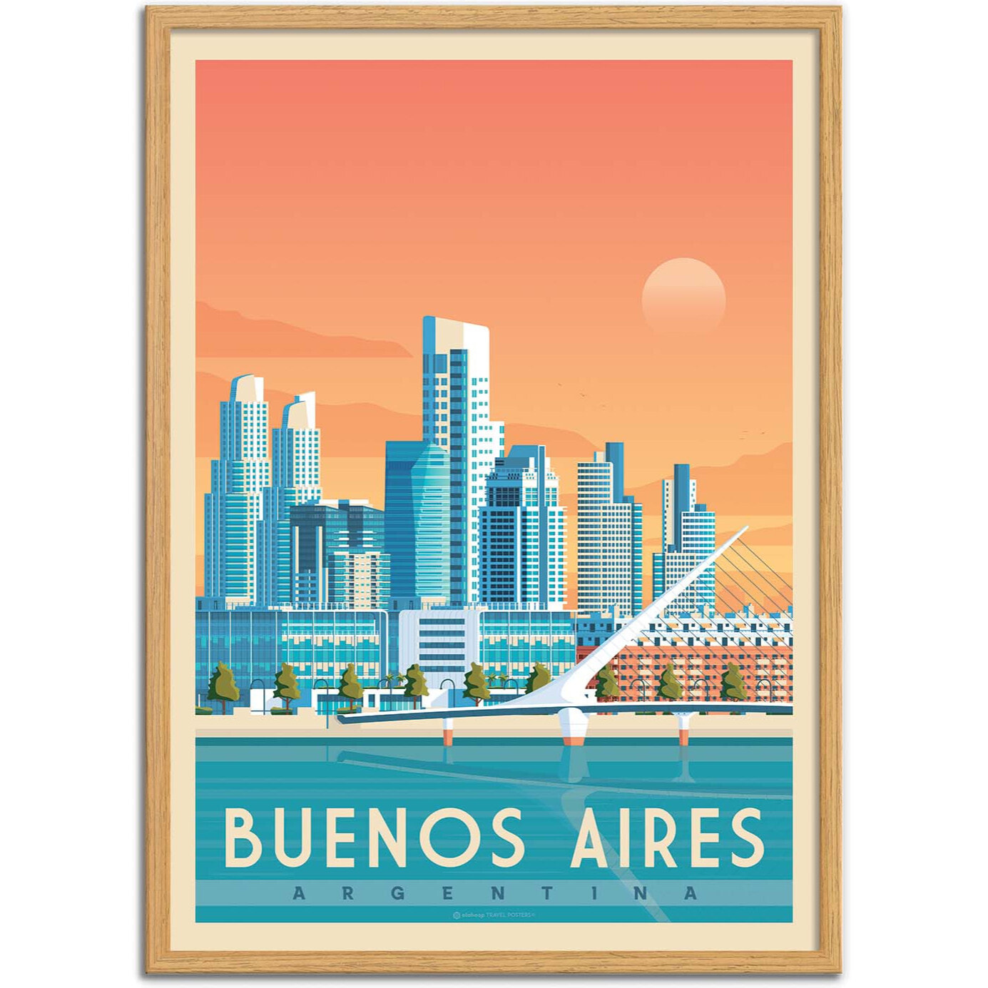 Affiche - Buenos Aires - Olahoop Travel Posters