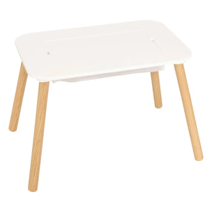 Table d'appoint enfant Buldy blanc 68,5x43cm