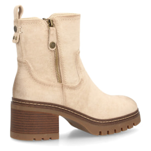 Botines cómodos para mujer con tacón y cremallera