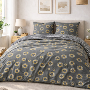 Parure housse de couette 3pcs 100% coton 57fils kaly