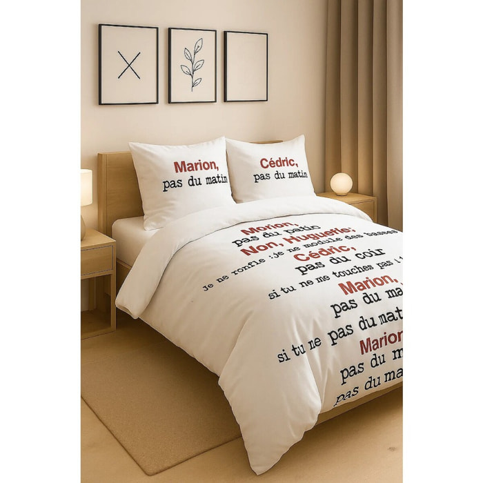 Parure Housse De Couette 100% coton Scene De Menage