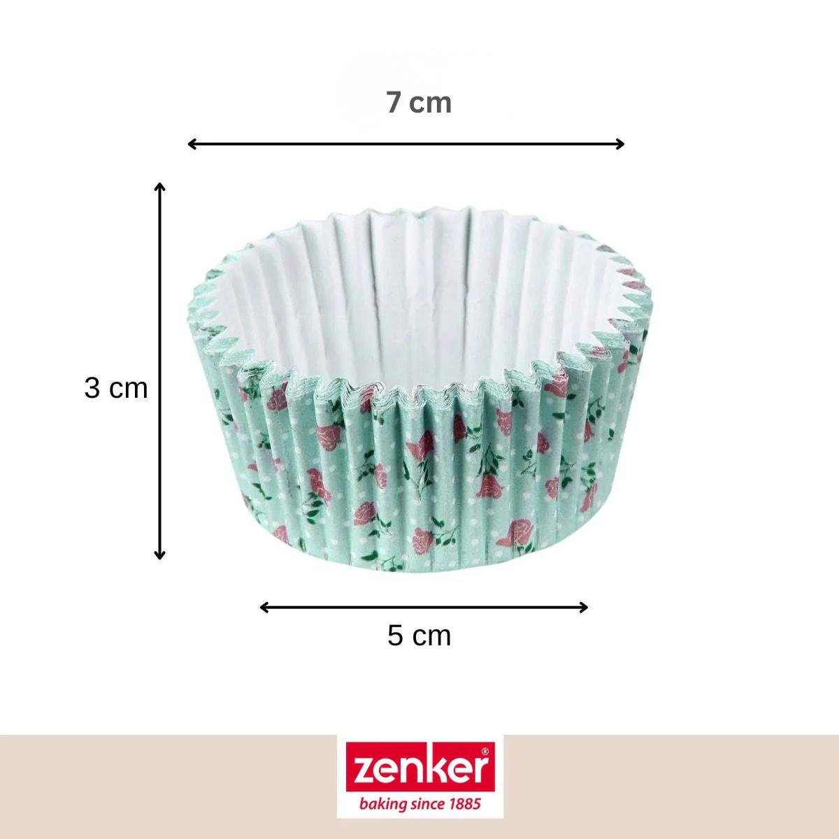 Lot de 50 moules à muffins en papier vintage 5 cm Zenker Smart Pastry