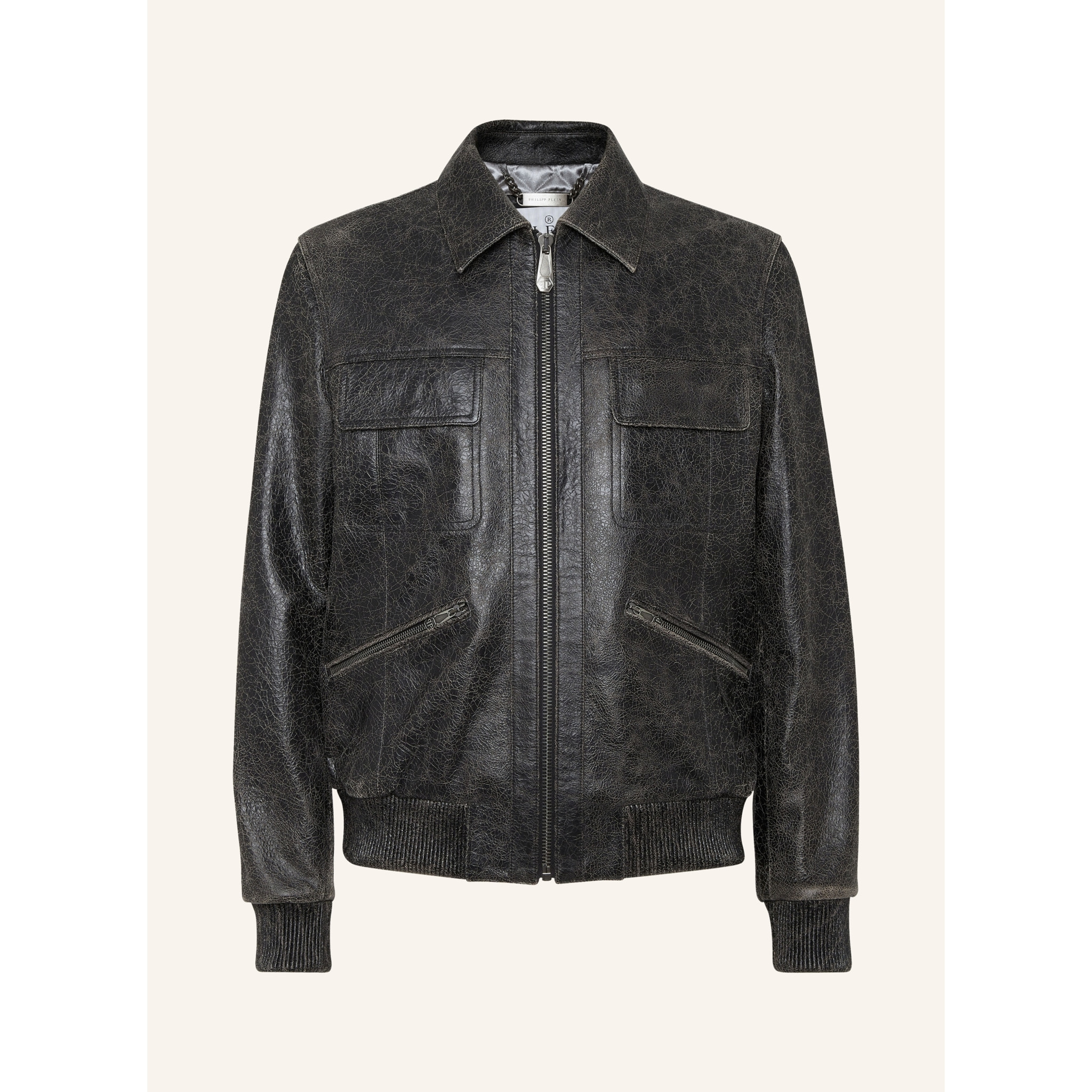 PHILIPP PLEIN Leather Bomber
