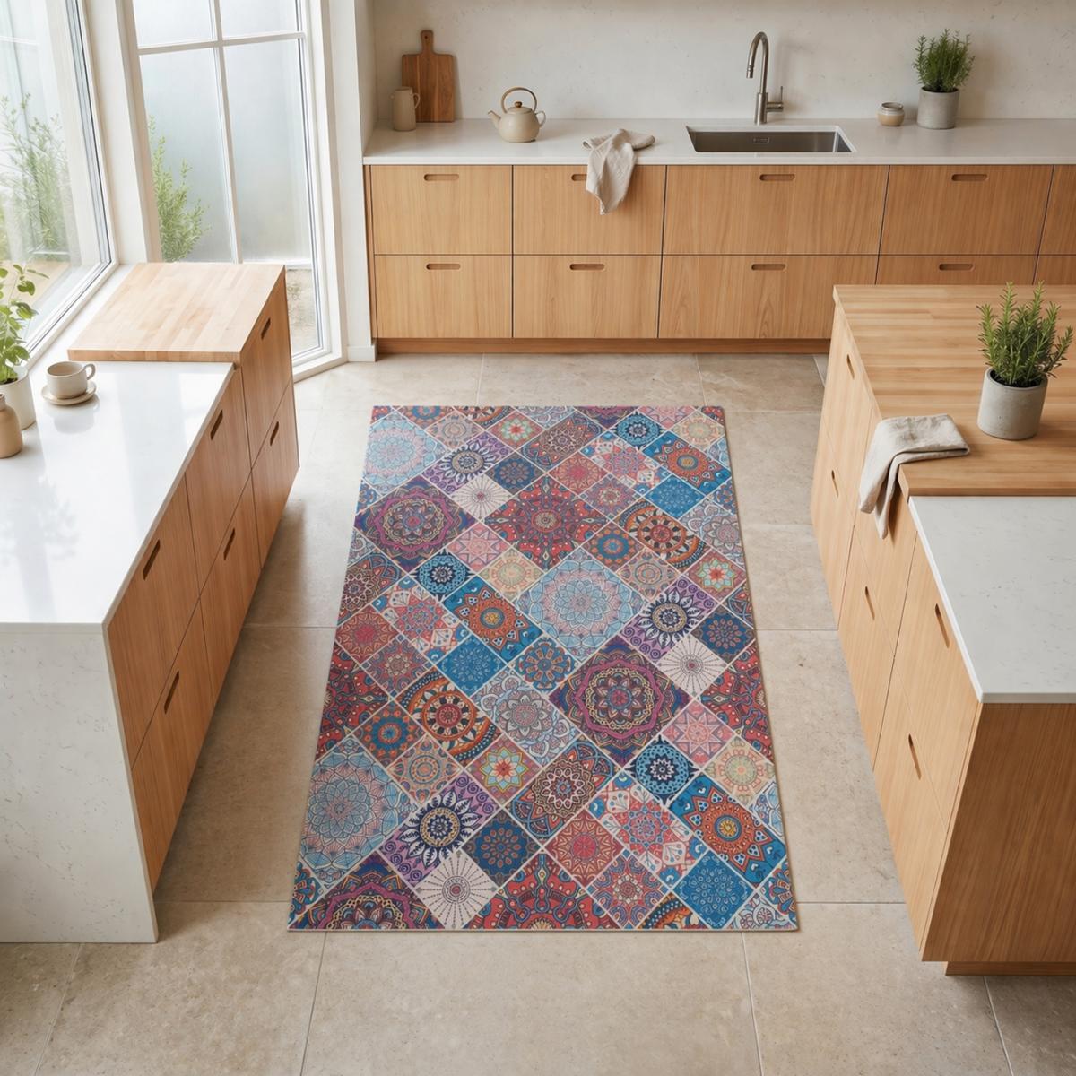 Tapis kilim à motif géométrique authentique, DAFA