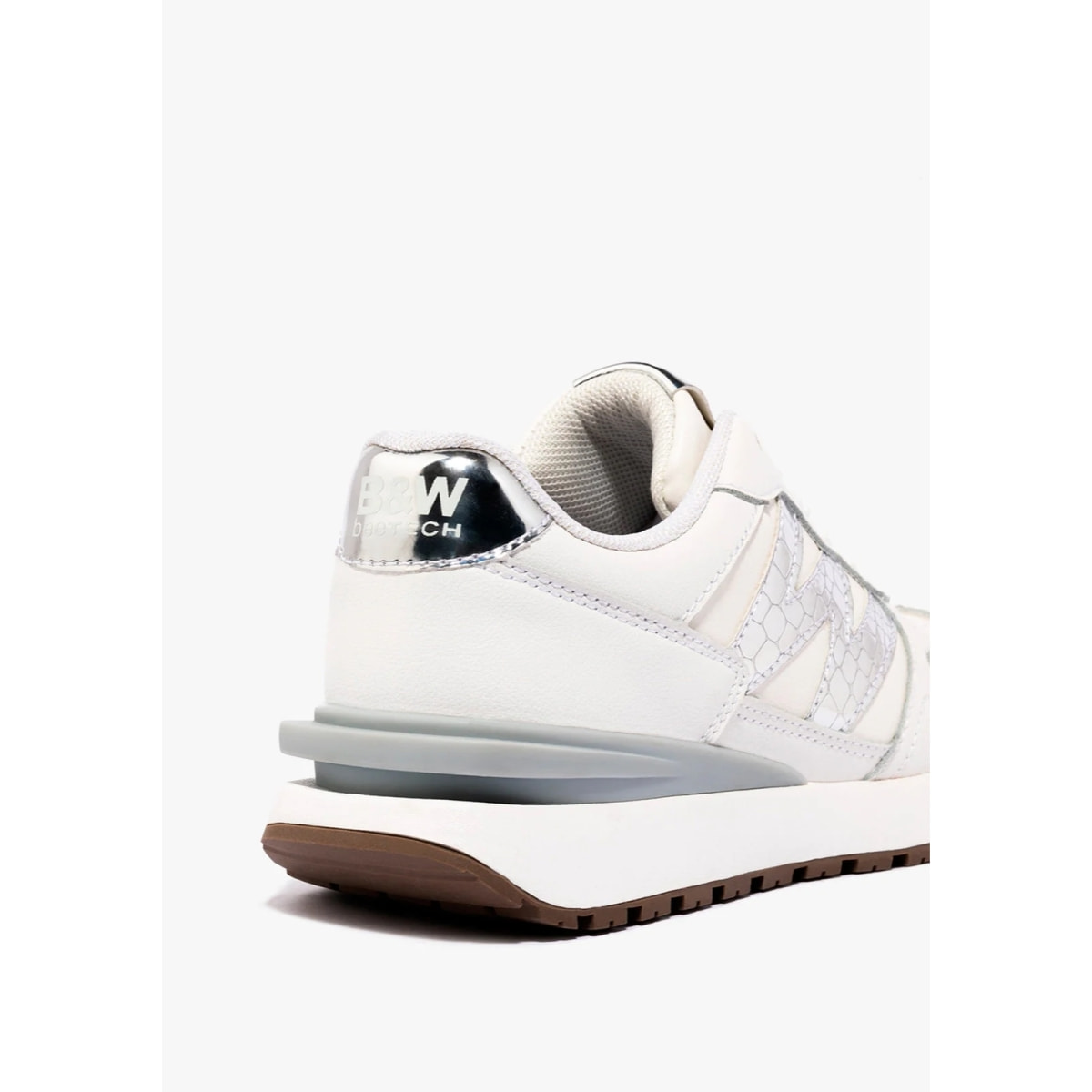 Zapatillas Deportivas Casual en Blanco con Logo Metalizado B&W