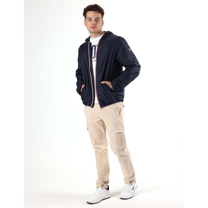 Giacca Impermeabile con cappuccio e zip Leone Basic