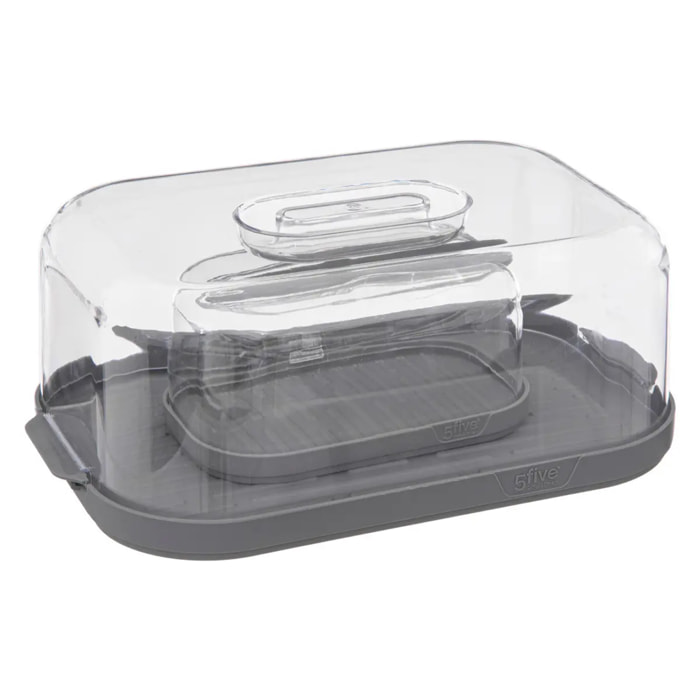 Boîte à fromage et beurrier Gris Fresh Eat