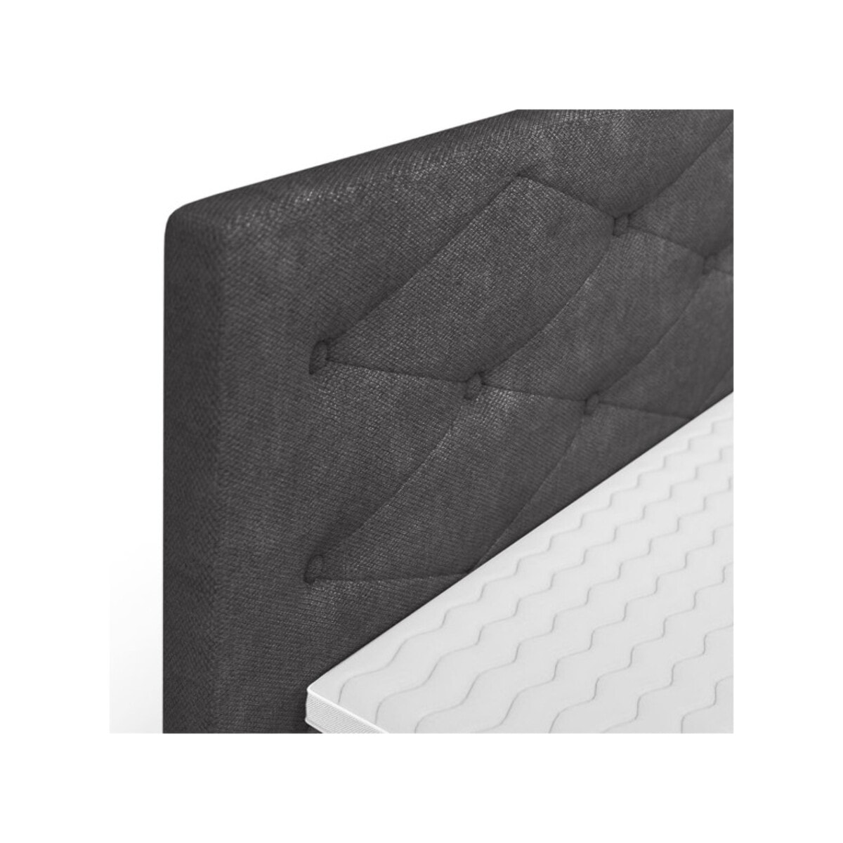 Lit boxspring complet avec 2 coffres 160x200cm - LAUSANNE