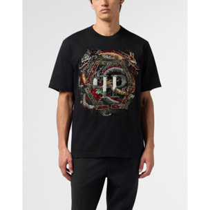 PHILIPP PLEIN Round Neck T-Shirt Dragon