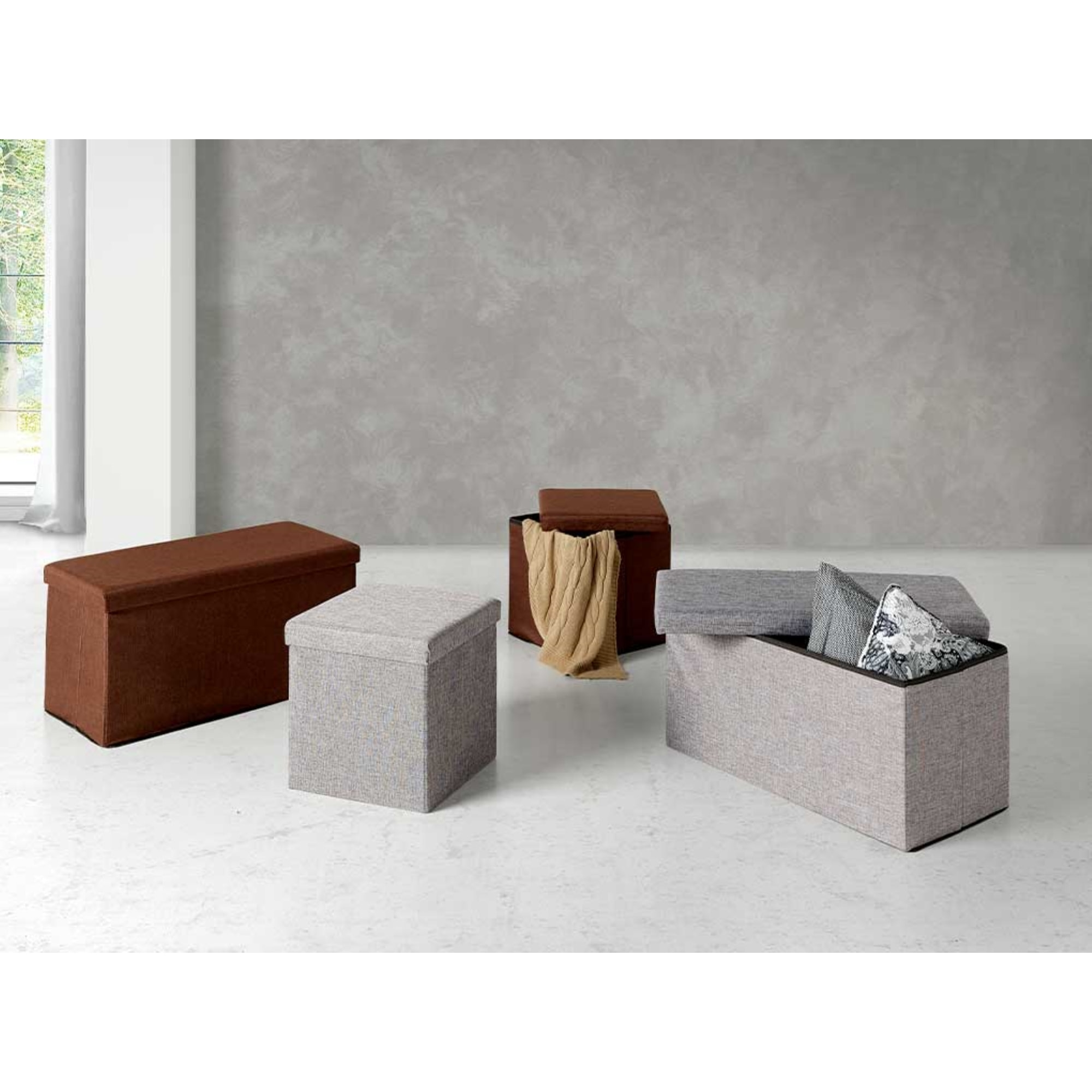 Otomán – Tela marrón