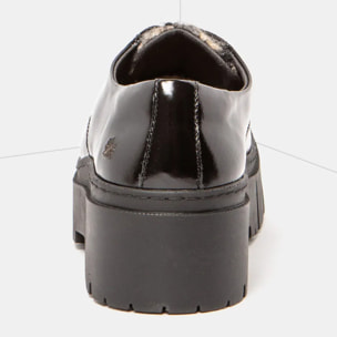 Zapatos 1765 NAPPA SHINNY BLACK-LEOPARD / LEEDS color Black-leopard