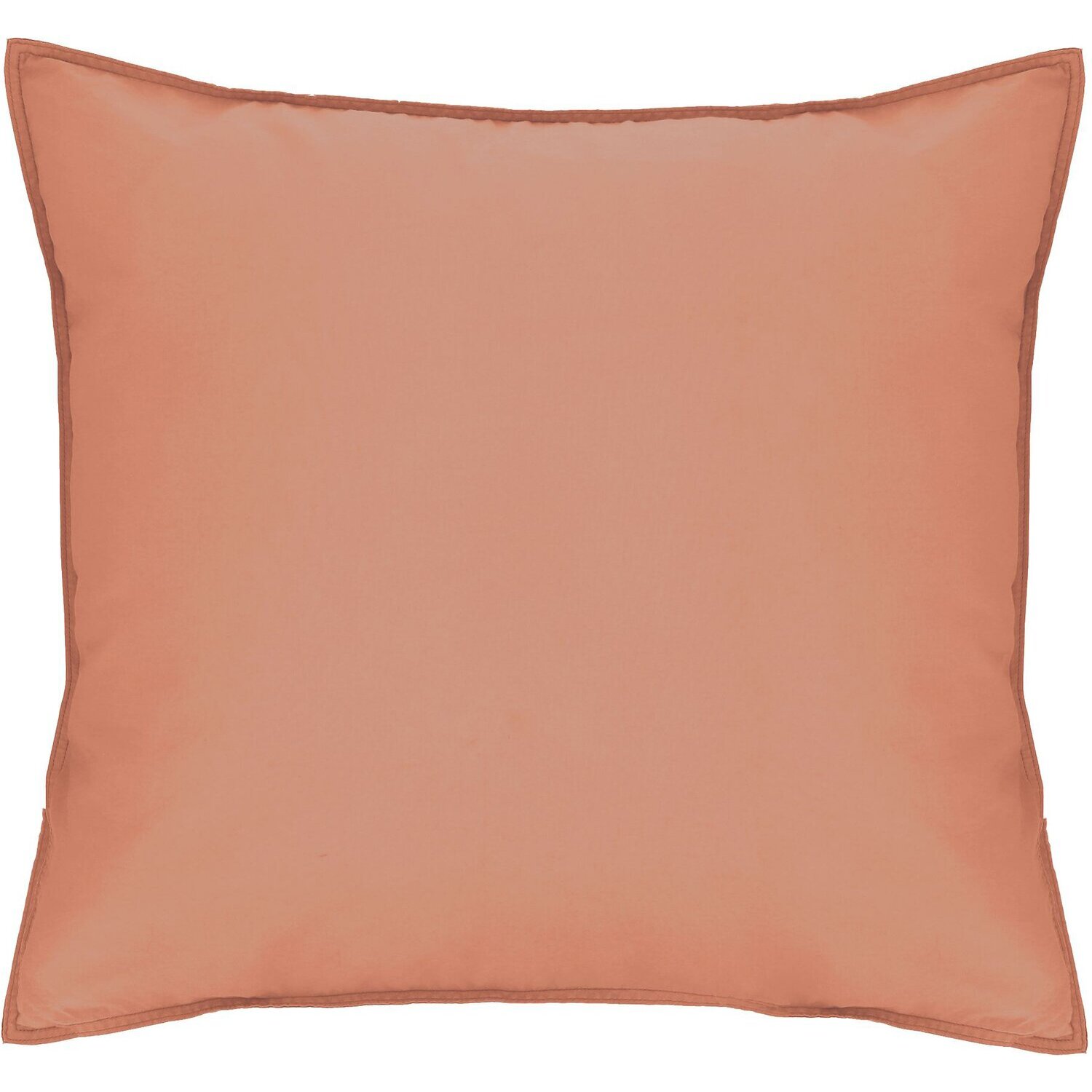Taie d'oreiller 100%coton 57fils et lyocell terracotta